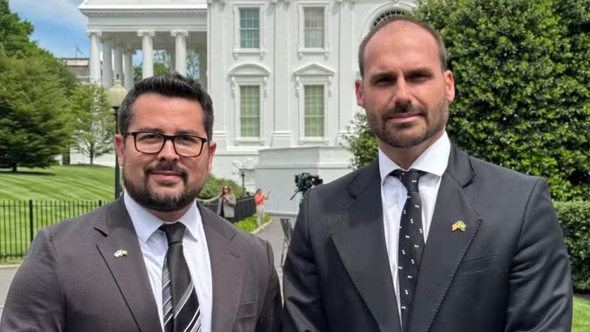 Paulo Figueiredo e Eduardo Bolsonaro Paulo Figueiredo e Eduardo Bolsonaro