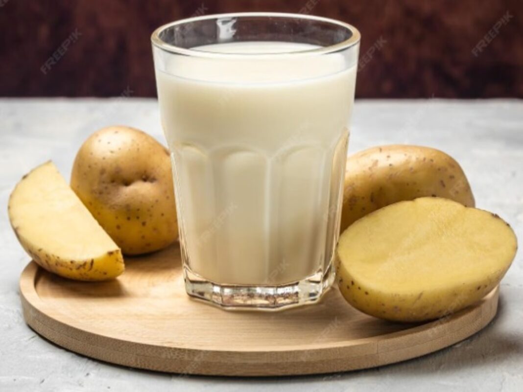 Imagem coloirda de suco de batata